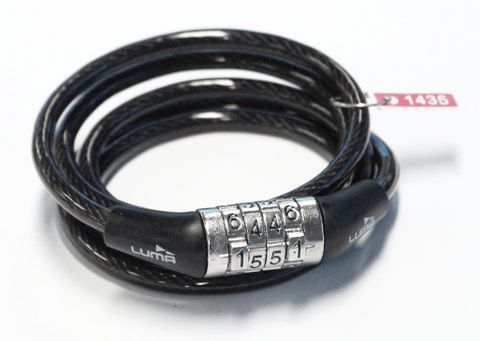Lock, Cable,  Combination 6mm x 1200 mm, LUMA No1 lock brand in Spain