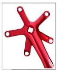 A Special offer  CRANK SET  170mm Crank, 130 BCD,  Uses 103mm BB, Left & Right, Single Speed, Alloy  RED