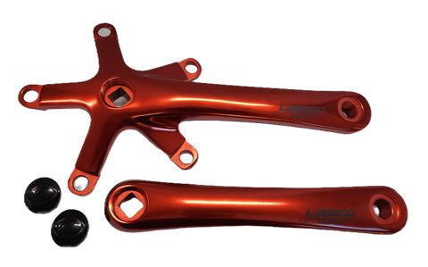 2 Piece Single Speed Crankset - 130BCD & 170mm Crank - For 103mm B.B. Red, Alloy