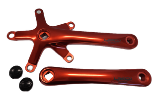 2 Piece Single Speed Crankset - 130BCD & 170mm Crank - For 103mm B.B. Red, Alloy