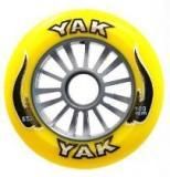 "Special Pricing"    Scooter Wheel, YAK, 100mm, silver plastic core with Yellow 85A