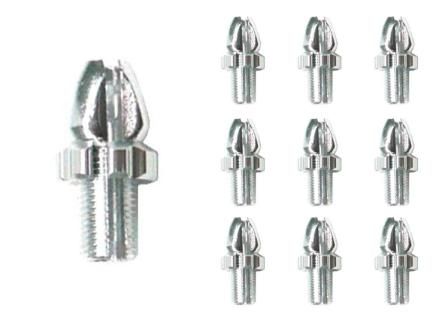 BAG OF 10 - CABLE ADJUSTER - For Brake Lever, M10, Alloy, SILVER (Bag of 10)