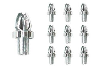 BAG OF 10 - CABLE ADJUSTER - For Brake Lever, M10, Alloy, SILVER (Bag of 10)