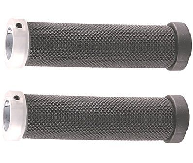 LOCK-ON GRIPS  130mm, black/gel, with one side lock, Quality Velo product