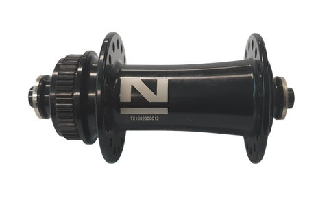 HUB "Novatec" Brand – FRONT - Q/R (100mm OLD) - Centerlock disc - 32H - Sealed Bearings – Black - W/Novatec logo