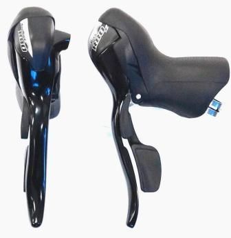 STI Shifter & Brake Lever Combo, INDEXED RH8-LH2 Black (Left-Hand 2-Spd)