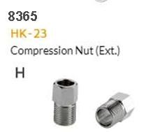 HYDRAULIC HOSE FITTING - H - HK-23 Compression nut,stainless,M8 x H8 x P0.75 x 16.5L. , SOLD INDIVIDUALLY