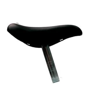 Saddle with Seatpost, Black, for 12"/14" bikes w/25.4 seatpost