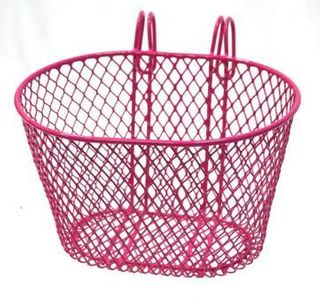 BASKET  Kids 'Hook on type' Steel Wire Mesh 24 x 18 x 15 PINK