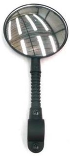 Mirror Convex 75mm, black Flexi Arm, clamp onto handlebar