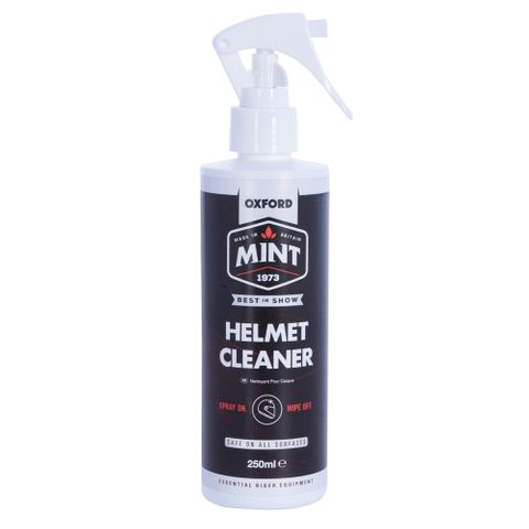 Oxford Mint, Sunglass &  Helmet Visor Cleaner 250ml, Easily removes dirt, dead insects and greasy residue, Fast drying