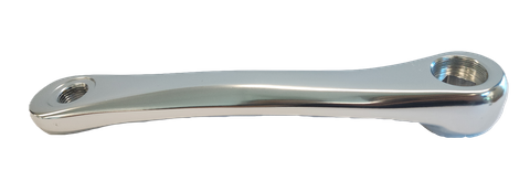 170mm - Left Diamond Taper Crank Arm - 30mm Offset, Polished Silver, Alloy