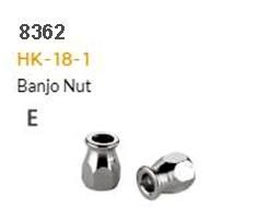 HYDRAULIC HOSE FITTING - E - HK-18-1, Banjo Nut,stainless, for diam .5mm.for shimano avid, formula (10 pack)