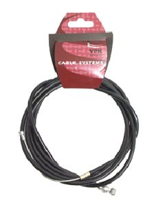 BRAKE CABLE - Universal INNER & OUTER, Galvanised with 2P Liner Low Friction Polymer, Length 70" x 75" (1900mm), BLACK (Sold Individually) or in (Box Qty 25)
