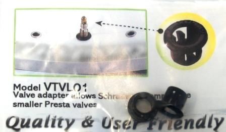 Rim valve hole adaptor for AV to FV. set of 2pcs per bag
