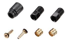 HYDRAULIC HOSE FITTINGS SET- Tektro  5.5mm (hose retainer x 2, hose retainer cover x 1, compression ferruels x 2, brass olives with O-ring x 2) (Suits Tektro 5.5mm & Old TRP (NOT EVO))