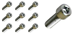 Stem Bolt Inner Hex M6 x 25mm (Bag of 10) BLACK