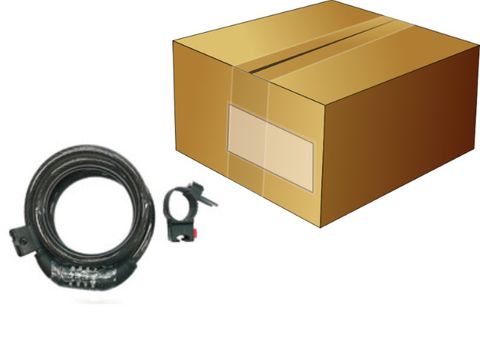 LOCK - Combination Cable Lock, 8mm x1800mm /  72'' (Resettable)  Box of qty 10