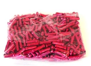 END CAP - Inner Wire End Cap, 2.3mm Inside Dia, RED (Bag of 500)