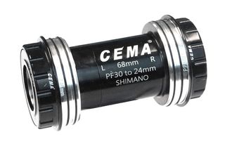 Bottom Bracket CEMA, Ceramic Hybrid, Interlock Adaptor, PF30 to 24mm interlock W:68/73 x OD:46, 24/24 for SHIMANO/FSA, Mod.SRC-BT-PF3024B