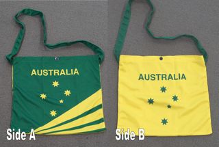 MUSETTE - Australian Tourist Musette, Size 330mm Wide x 300mm High, button closure in the middle top