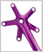 A Special offer  CRANK SET  170mm Crank, 130 BCD, Uses 103mm BB, Left & Right, Single Speed, Alloy  PURPLE