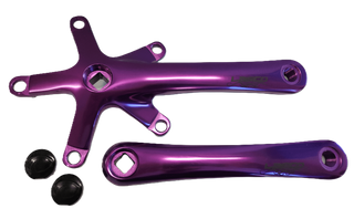 2 Piece Single Speed Crankset - 130BCD & 170mm Crank - For 103mm B.B. Purple, Alloy