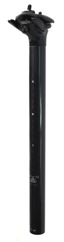 Seat Post,  Dual Bolt, 27.2 x 350mm, Carbon Fibre, GLOSS BLACK - (15mm Offset)