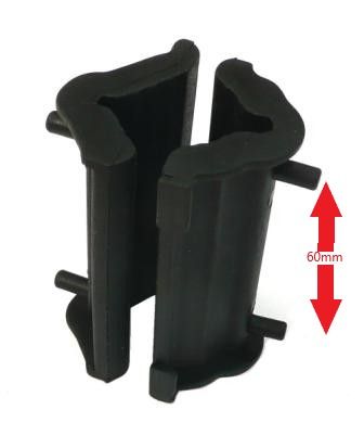 Jaw for workshop stand, blk (For 4244 & 4245) (85mm Long) (60mm ctr-ctr of pins)