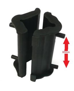 Jaw for workshop stand, blk (For 4244 & 4245) (85mm Long) (60mm ctr-ctr of pins)