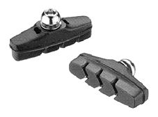 BRAKE SHOES - Caliper Brake Shoes, For Road Bikes, 50mm, BLACK (Sold in Pairs)