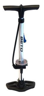 Beto  KING COBRA FLOOR PUMP, Alloy Barrel, 160 PSI w/big 3.5" gauge, 2 Stage Auto Switching SMART valve head, high volume/high pressure switch, A/V & F/V