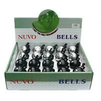BELLS - Display Box of 20, Alloy Bell for 31.8mm Oversize Handlebars. , includes display box, 10 Black Bells and 10 Chrome Plated Bells