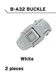 CLEARANCE        BUCKLE, Buckle for FLR shoes, WHITE (Bag of 2)