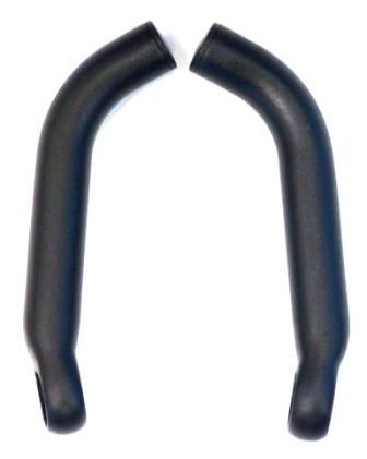 Bar Ends, pair, all black, 125mm length