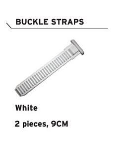 CLEARANCE        STRAPS, Buckle Straps for FLR shoes, 9cm, WHITE (Bag of 2)