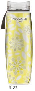 BOTTLE - Polar ERGO Insulated Water Bottle 650ml/22 oz, Classic Valve, SILVER & GOLD   (special pricing, we are making room to expand our ranges)