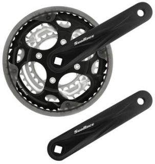 CHAINWHEEL SET  170mm x 22/32/42T, 7/8 SPEED, Alloy  BLACK (Diamond Taper)
