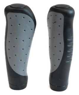 Grips, Anatomical shape, rubber compound, black/grey, 130mm, Tour-Series