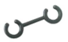 CABLE CROSS - Cable organiser, Plastic, BLACK (Bag of 10)