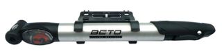 MINI PUMP  , alloy, 1-way,  oval barrel, w/T-handle, w/gauge,  Dual Head fits Schrader/Presta, w/bracketQuality Beto product