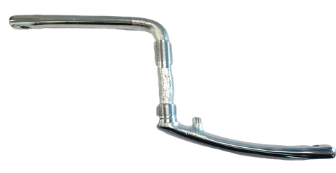 165mm - One Piece Crank With Pivot - For BMX, Chromoly Silver