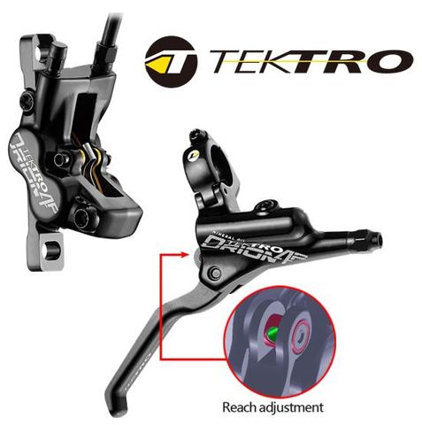 Hydraulic disc brake kit, TEKTRO,  HD-M745R rear, alloy caliper and lever,1900mm hose, w/o rotor, 4 piston