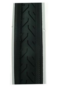 TYRE  700 x 25C BLACK with WHITE wall (25-622)