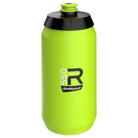 WATER BOTTLE, SENSATIONAL - wide mouth - easy squeeze - high flow - lightweight  HI-VIS YELLOW  550ml  Screw-On Cap Professional type - Quality Polisport product