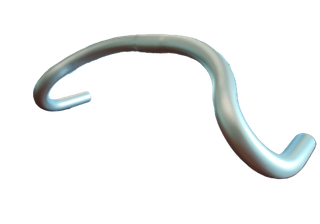HANDLEBAR  26.0mm, 400mm Wide, 120mm Drop- Track, 6061 Alloy  SILVER