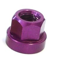 ALLOY HUB AXLE NUT - 3/8" Flange Type, Purple