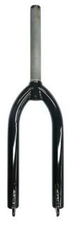 FORK  20, Threadless  (1.1/8, OD 28.6mm, ID 25.4mm, Stem 200mm)  3/8" Axle, Cr-mo,  BLACK