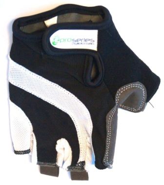 Gloves, Pro-series, LYCRA MESH, with EVA GEL PADDING, L,  Black/white