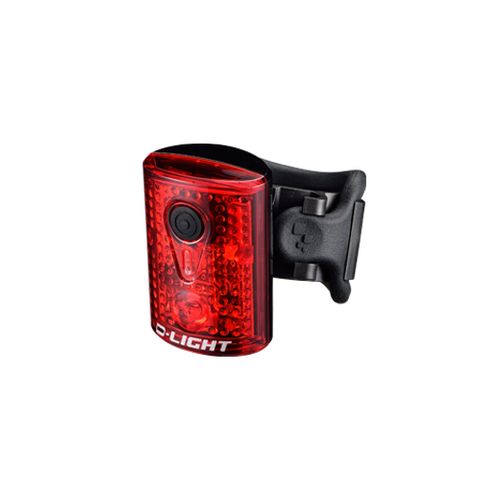 REAR LIGHT, 4-function, 3 red LED, w/bracket & USB cable, USB rechargable battery built in, w/strap - Quality D-Light product